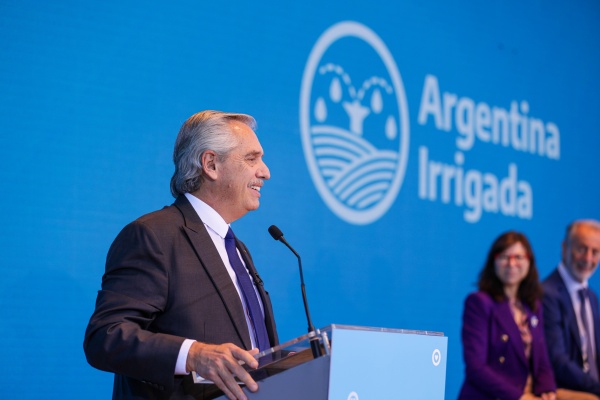 Alberto Fernández presentó el Plan Integral Argentina Irrigada: "El programa beneficia a más de 50 mil productores"