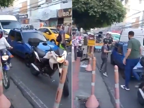Desafió a un conductor a pelear pero se llevó una linda sorpresa cuando bajó del auto