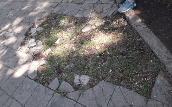 Vecinos de Plaza Belgrano reclaman por el arreglo de las veredas