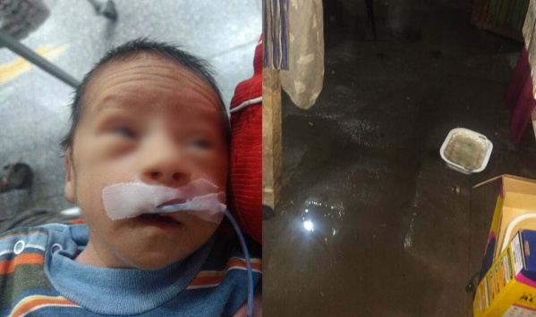 Tienen un bebé prematuro y viven prácticamente bajo el agua: "Cagliardi nos prometió ayuda y seguimos esperando"
