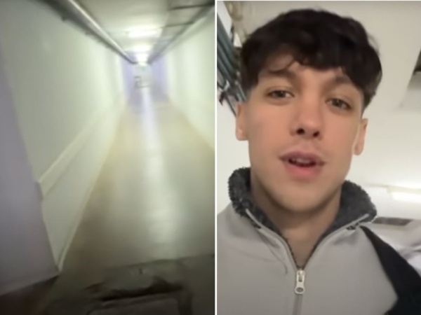 Un influencer de La Plata visitó el subsuelo del Hospital San Martín: “Es como si me estuvieran observando constantemente”