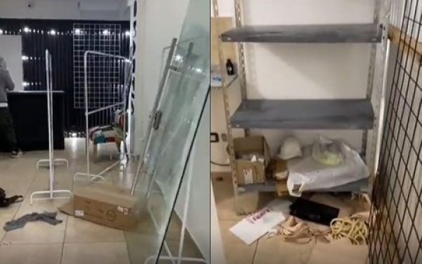 Desvalijaron un showroom en La Plata: forzaron la entrada del local, cargaron la mercadería en un auto y escaparon