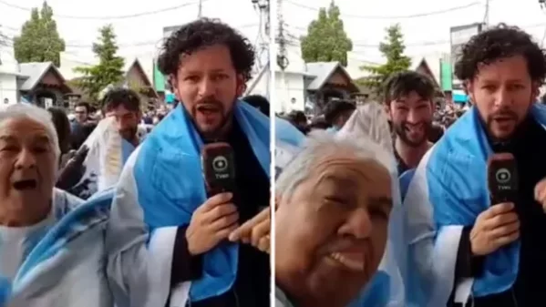 Locura total: casi pierde la dentadura en los festejos de Argentina campe&oacute;n
