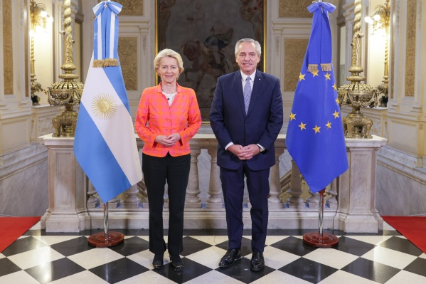 Alberto Fernández se reunió con Von der Leyen para avanzar en el acuerdo entre el Mercosur y la Unión Europea