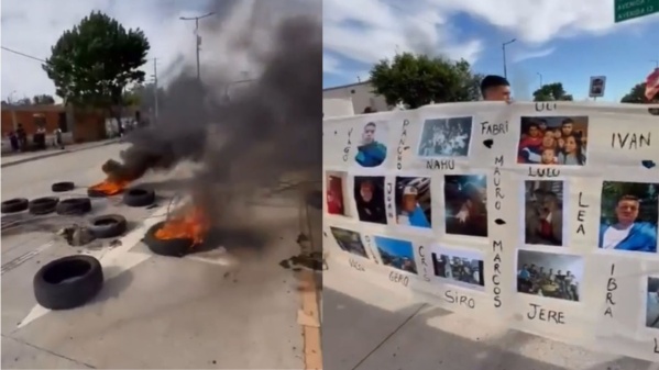 Familiares del joven asesinado en Tolosa cortaron la bajada de la autopista Buenos Aires - La Plata para exigir justicia