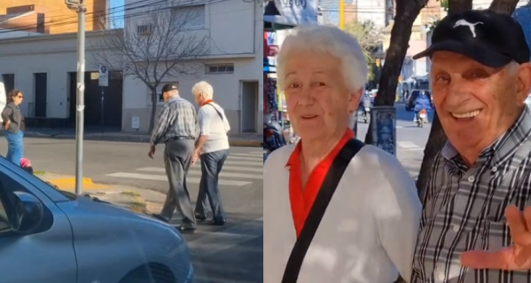 Un joven vio a una pareja de jubilados por la calle, los entrevistó y se sorprendió por el tiempo que llevan juntos