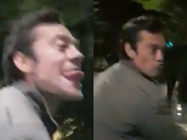 Un loco en la avenida 7 acosó a una pareja en auto: “Déjalo que se vaya gordi”