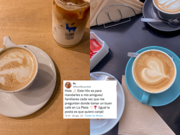 Cansada de que le pregunten cual es el mejor café de La Plata hizo un hilo de Twitter con más de 15 cafeterías