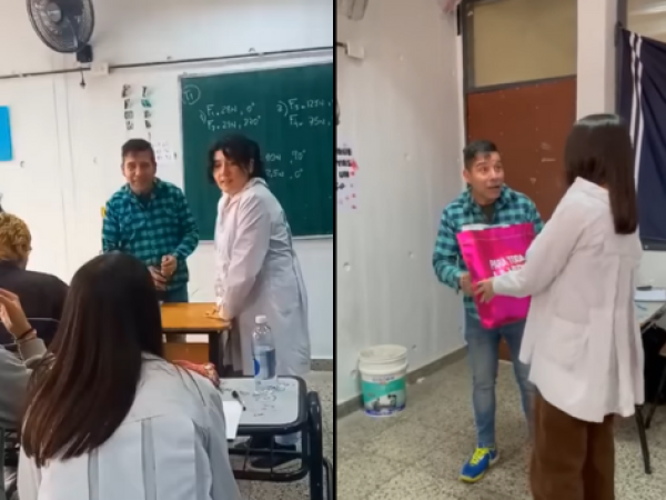 &iexcl;Qu&eacute; hermosa la docencia!: estudiantes le regalaron algo a un profesor que lo emocion&oacute; hasta las l&aacute;grimas