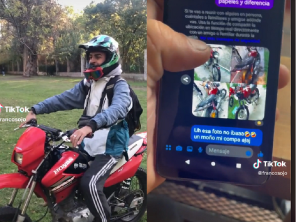 Es de La Plata, quería vender su moto, le envió fotos al posible comprador pero se filtró una que "no iba" y se hizo viral
