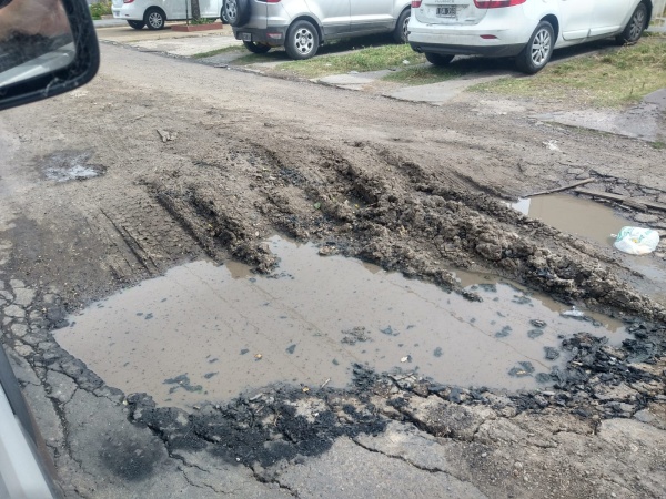 El reclamo de todo un barrio de La Plata ante la desesperación por un enorme bache