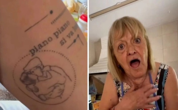 Nico Occhiato se tatuó a sus abuelos en el brazo y la reacción se hizo viral: “Me emocionaste”