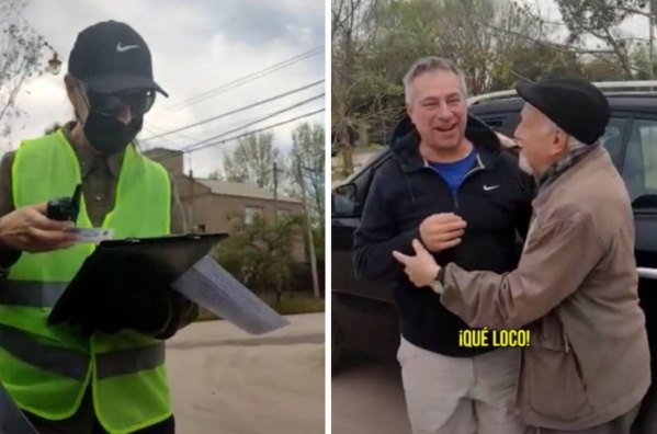 El emotivo reencuentro de un padre y su hijo: montaron un &ldquo;operativo&rdquo; de tr&aacute;nsito para juntarlos