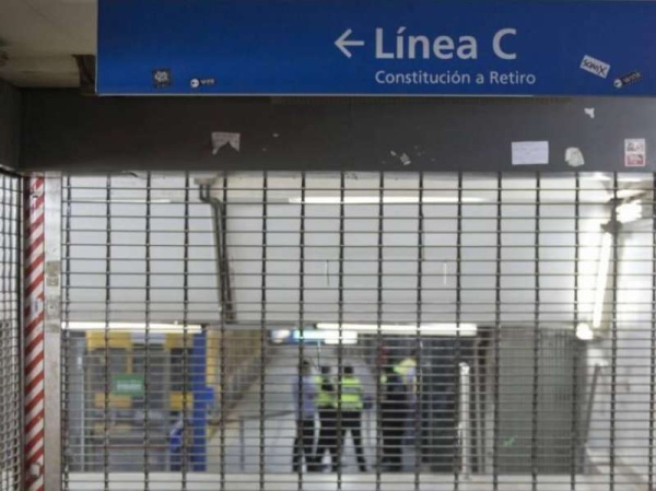 Por mejoras, cierra la l&iacute;nea C de subte durante dos semanas