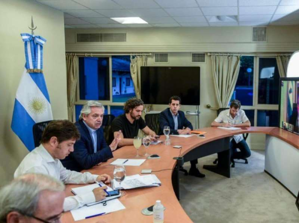 Alberto Fernández se reúne con gobernadores para definir la extensión de la cuarentena