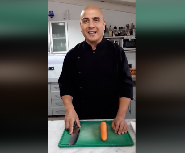 El chef platense Martín Pietromónaco te enseña tips para cortar una zanahoria