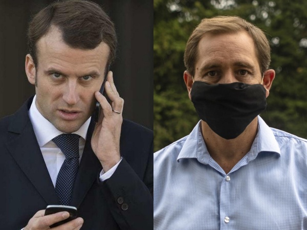 Macron le robó el lema a Julio Garro sobre el COVID-19 y lo compartió en sus redes sociales