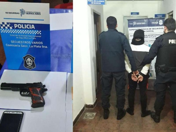 Atraparon en La Plata a un adolescente de 17 años que andaba con una moto robada, un arma falsa y cocaína