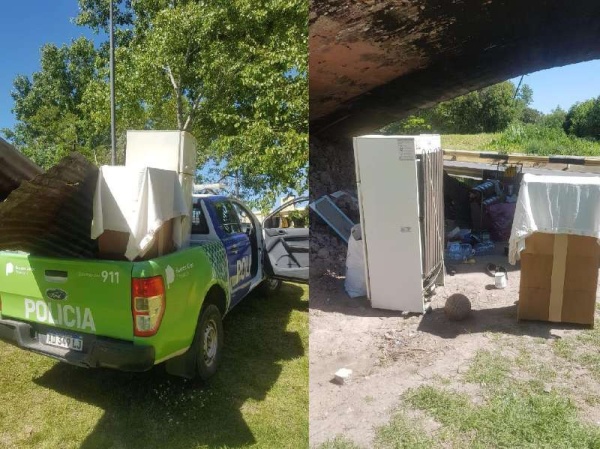 Una mujer en situación de calle quiso armar una casilla debajo de un puente de Gonnet y la detuvieron