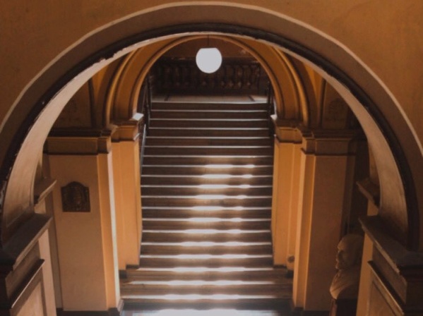"Siempre me genera cosas": un detalle en las escaleras de un edificio público icónico de La Plata deslumbró a todos