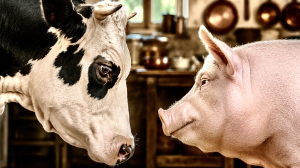 La vaca perdi&oacute;: el cerdo entr&oacute; a la cocina por ser m&aacute;s econ&oacute;mico