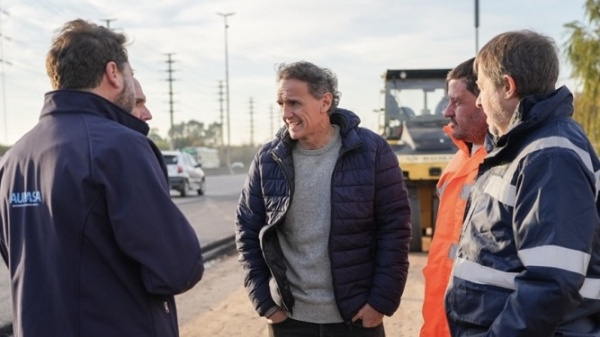 Katopodis y Arteaga supervisaron la obra que promete agilizar el ingreso a La Plata por la Autopista