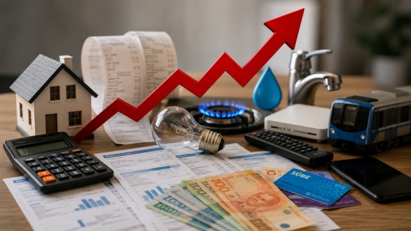Agosto llega con fuertes aumentos en tarifas, transporte, alquileres y m&aacute;s