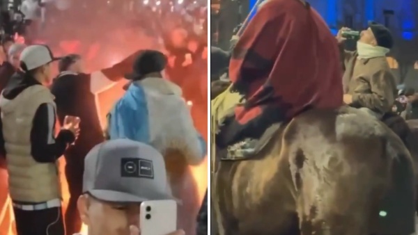 Los festejos por Argentina en La Plata terminaron con una moto incendiada y denuncias por presunto maltrato animal