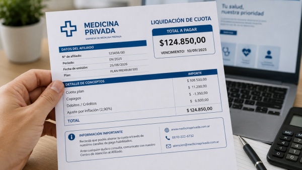 Las prepagas vuelven a aumentar en septiembre y algunas cuotas subir&aacute;n m&aacute;s de 3%