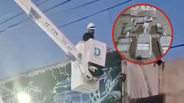 Allanaron dos gomer&iacute;as en La Plata y encontraron 14 luminarias que ser&iacute;an del alumbrado p&uacute;blico