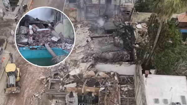 Se derrumb&oacute; una casa lindera a la central el&eacute;ctrica que se incendi&oacute; en La Plata
