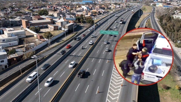 Persecuci&oacute;n de pel&iacute;cula tras el robo de una moto en la Autopista Buenos Aires-La Plata: dos detenidos
