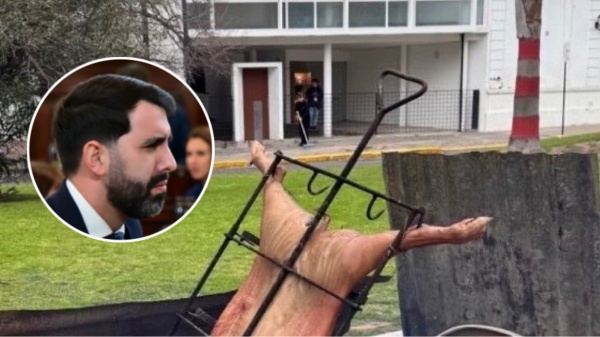 Pol&eacute;mica en La Plata: un concejal cruz&oacute; al Municipio por un chancho asado frente a la Casa Curutchet
