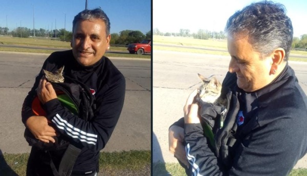 Viajó dos días para un partido de fútbol desde La Plata e hizo una promesa que luego cumplió: "Ahora está conmigo en casa"