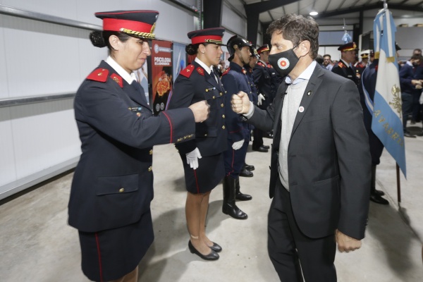 Kicillof presenció la inauguración del primer centro de entrenamientos de bomberos en Tapalqué