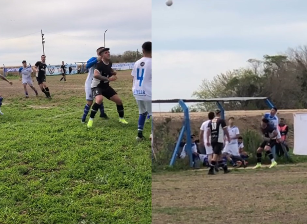 “Le pegan a los buenos”: un joven platense compartió un video jugando al futbol donde se cruza con un rival y se hizo viral