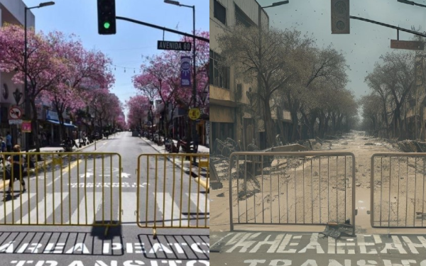 “La Plata fue consumida”: un joven compartió imágenes de cómo se vería la ciudad tras el fin del mundo y aterrorizó a todos