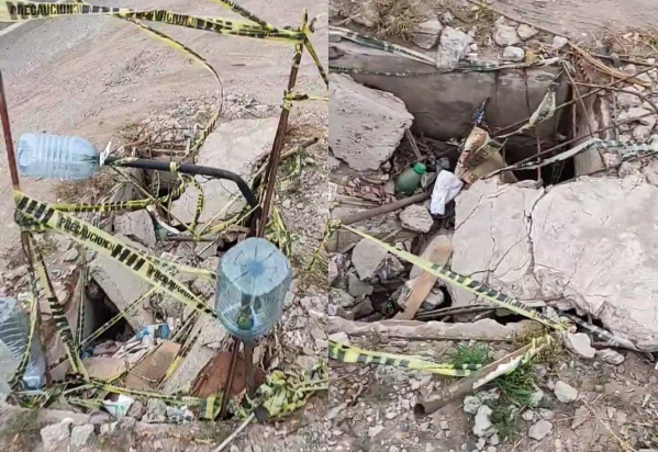 Vecinos se quejan de un peligroso pozo: “Por suerte todavía no ocurrió ningún accidente”