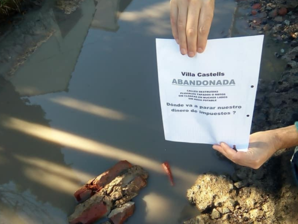 En Villa Castells juntan firmas para declarar &quot;barrio en emergencia&quot;