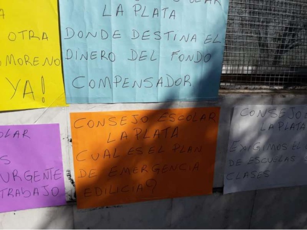 Tensa reunión entre los gremios docentes y el Consejo Escolar de La Plata por la crisis edilicia