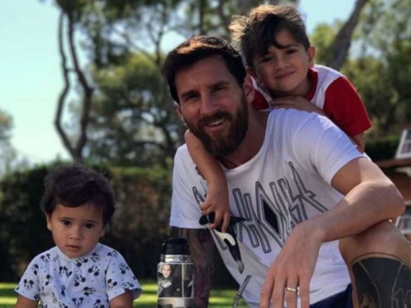 Messi filmó a sus hijos y enamoró a sus fans