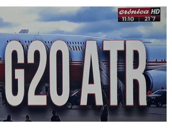 ¡Aplausos! Las placas de Crónica TV por el G20 