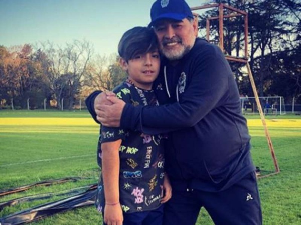 Diego Maradona se reencontró con su nieto Benjamín