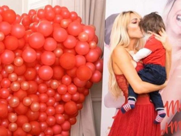 Vicky Xipolitakis celebró el Día de la Madre... ¡a puro globo!