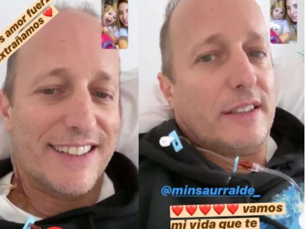 Jésica Cirio a Insaurralde: &quot;Vamos, amor, fuerza&quot;