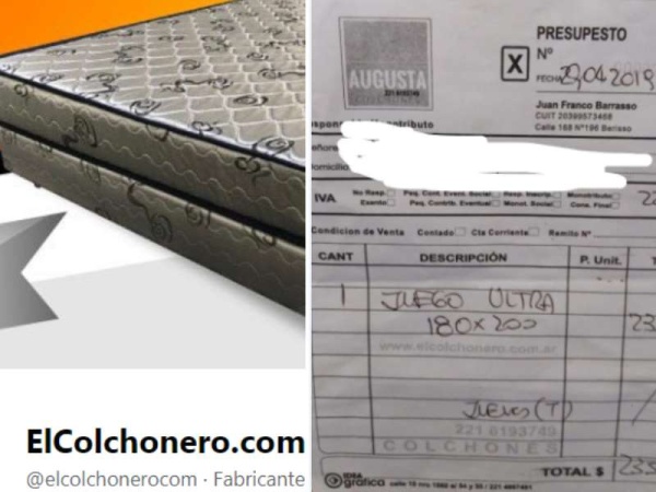 Una platense denunció que fue estafada con 3 colchones por Elcolchonero.com 