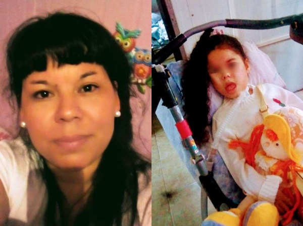 Tiene internada a su hija en La Plata con una enfermedad terminal y pide donaciones y trabajo: &quot;Come solo dos cucharadas por día&quot;