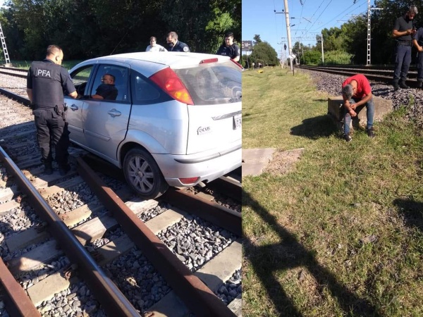 Salvaron a un hombre borracho de que lo choque el tren en City Bell: Se había dormido en las vías