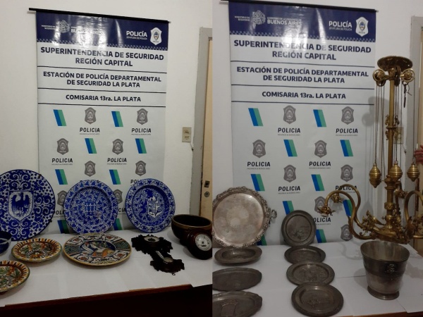 Atraparon a un ladrón en City Bell que había robado antigüedades de más de 100 años