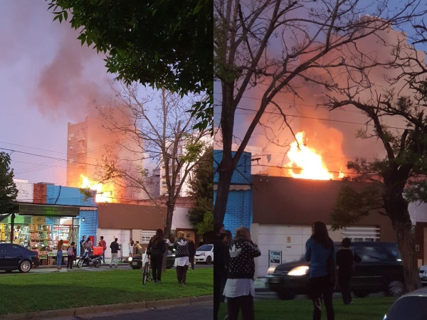 Por la brasa de un asado, se incendiaron un supermercado y una casa de La Plata